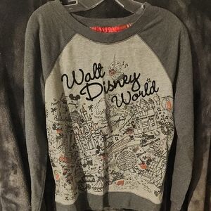 Disney Gray Sweatshirt with Walt Disney World Design